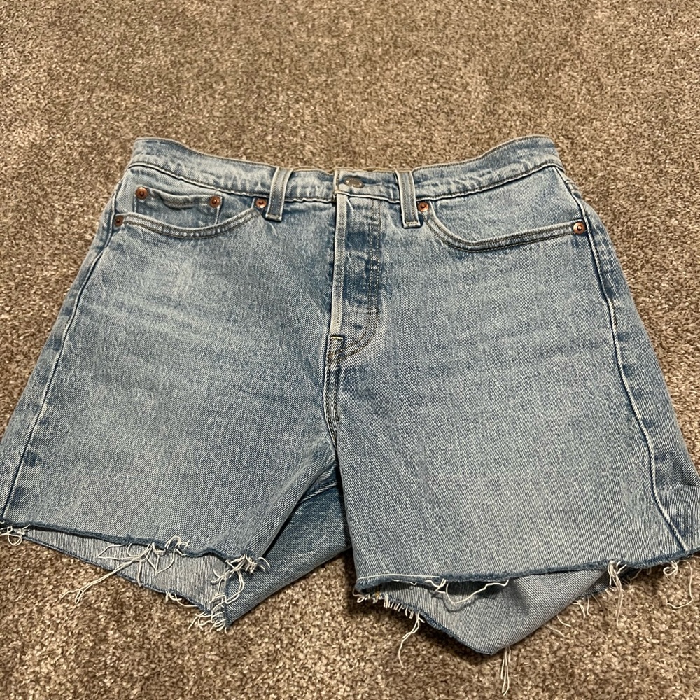 Levi wedgie jeans cut into shorts size 29